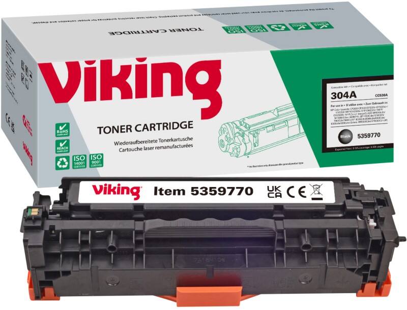 Toner Viking 304A compatible HP CC530A Noir