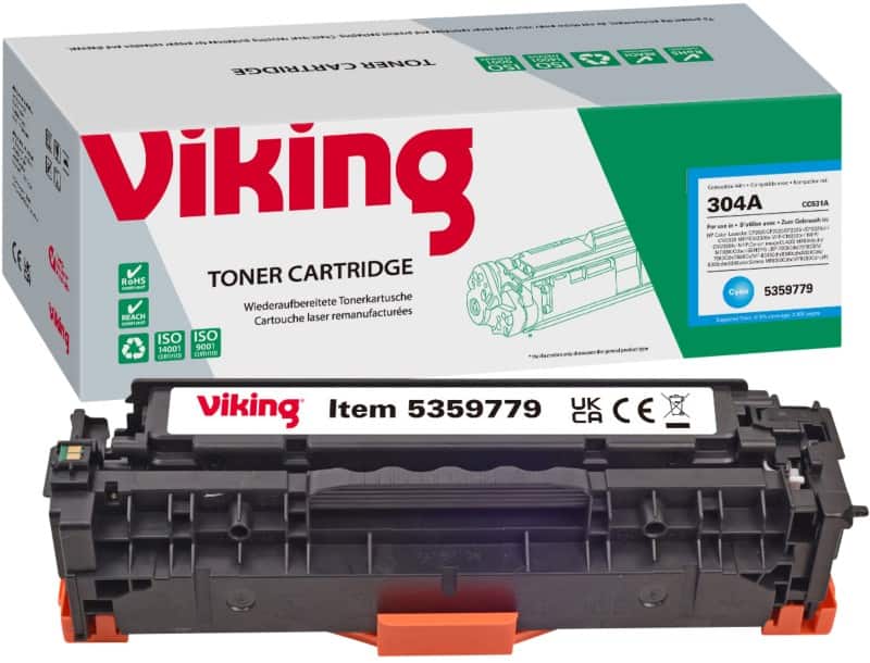 Toner Viking 304A compatible HP CC531A Cyan