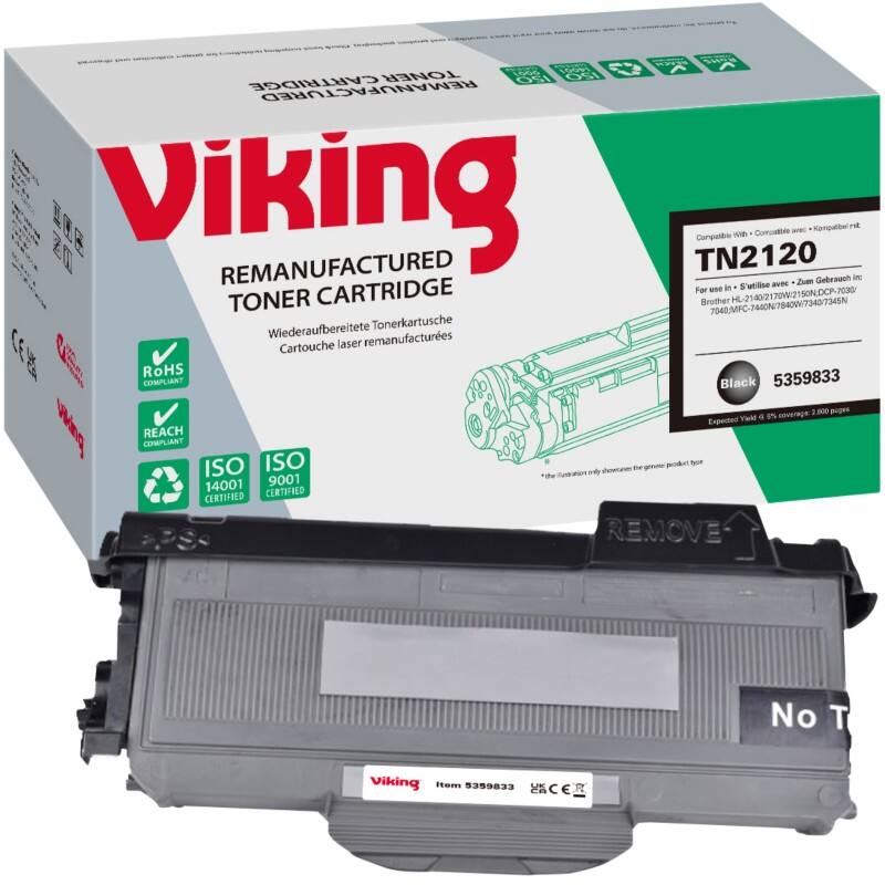 Toner Viking TN2120 Compatible Brother Noir