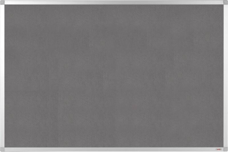 Tableau d'affichage Viking Non Magnétique Montage mural Feutre 120 (L) x 0,81 (P) x 90 (H) cm Aluminium Gris