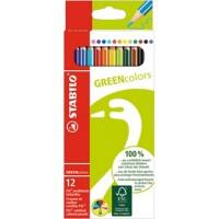 Crayons de couleurs STABILO GREENcolors Assortiment 12 Unités