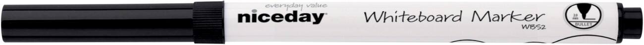 Marqueur pour tableau blanc Niceday WBS2 Pointe Ogive Noir