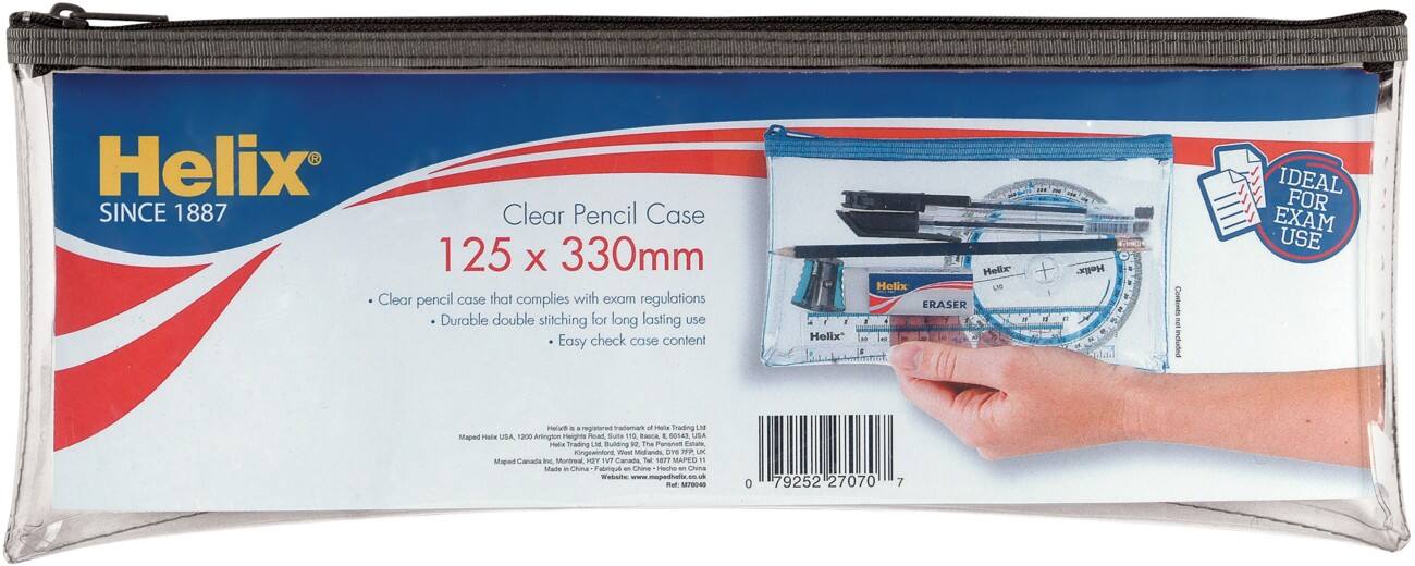 Trousse Helix PVC Transparent 33 x 12,5 cm