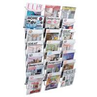 Présentoir mural A4 Alba Argenté DDFIL21M 78 x 13 x 112 cm DDFIL21M