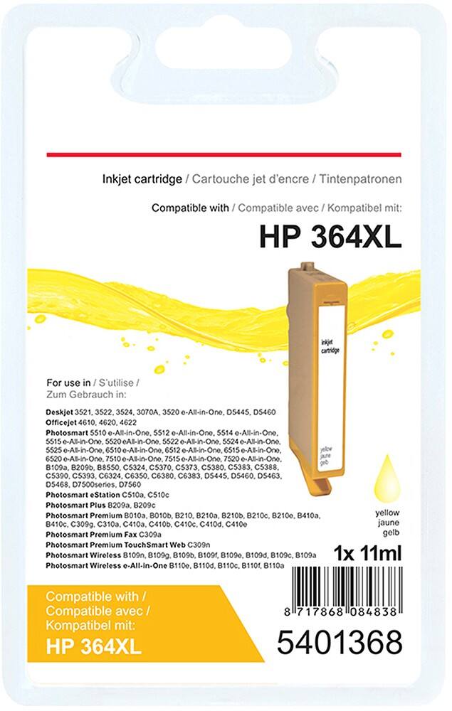 Cartouche jet d'encre Office Depot Compatible HP 364XL Jaune CN687EE