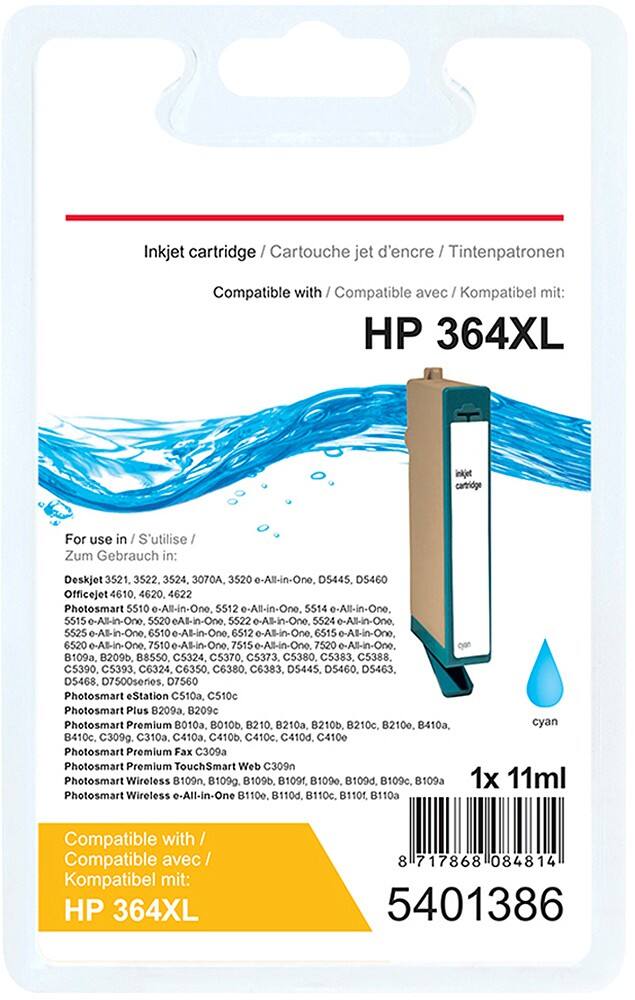 Cartouche jet d'encre Office Depot Compatible HP 364XL Cyan CN685EE