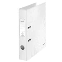 Classeur à levier Leitz Étroit 180° WOW A4 50 mm Blanc 2 Anneaux 1006 Carton laminé Portrait