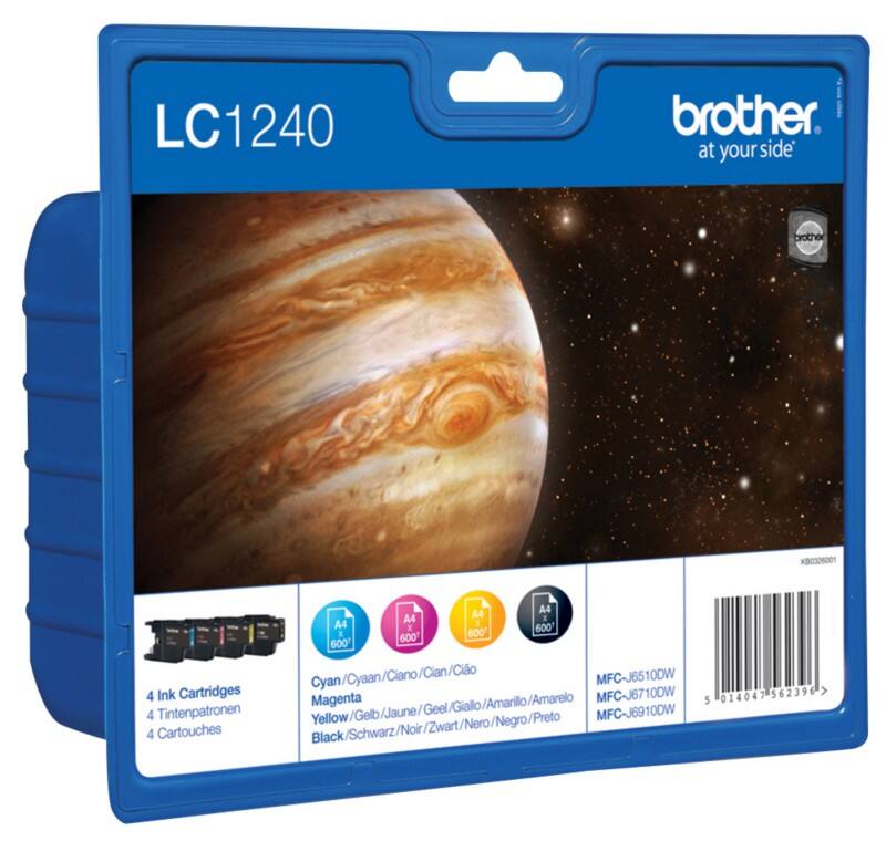 Cartouche jet d’encre Brother LC-1240VALBP D'origine Noir, cyan, magenta, jaune Multipack 4 Unités