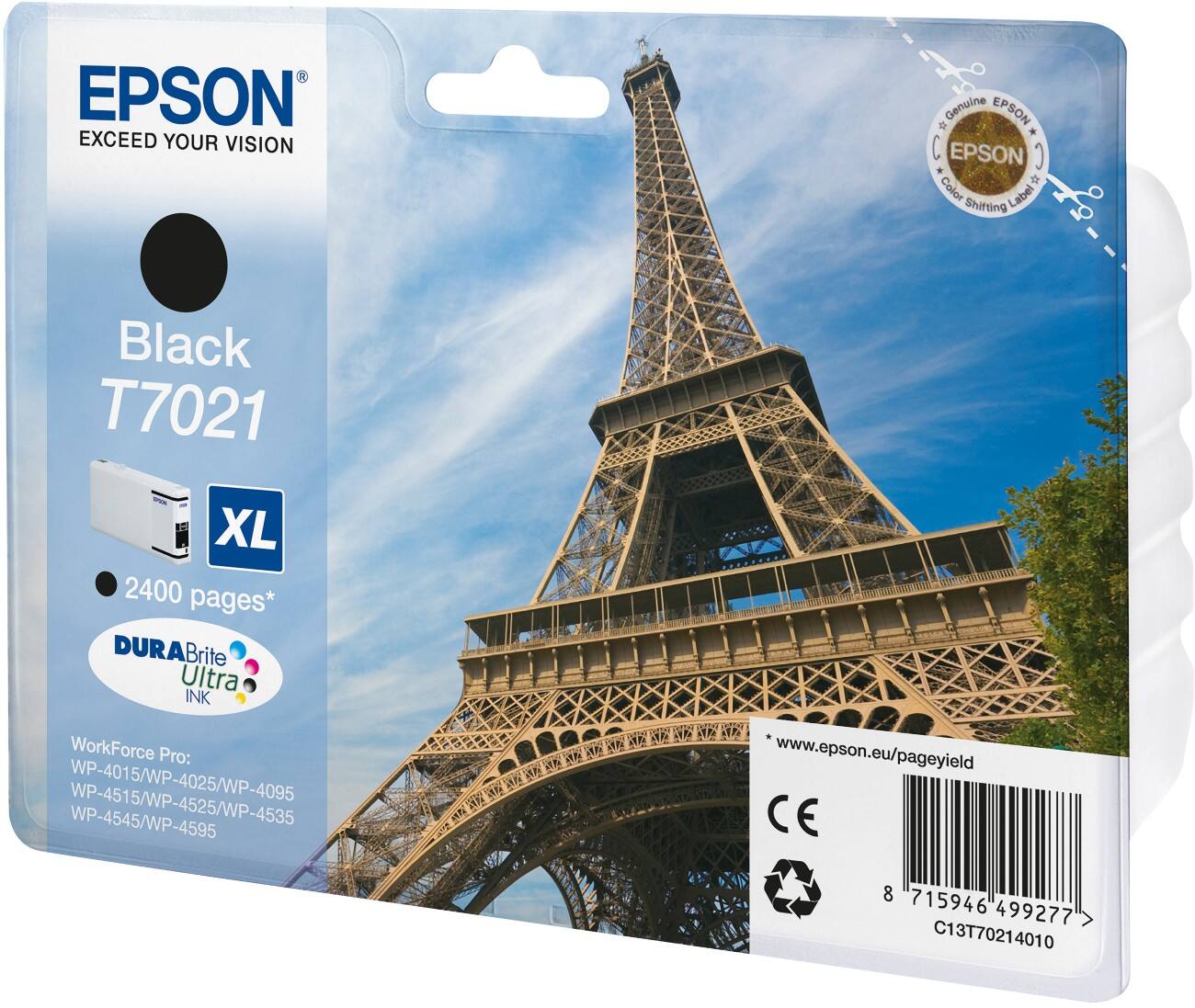 Cartouche jet d'encre Epson D'origine T7021 Noir C13T70214010
