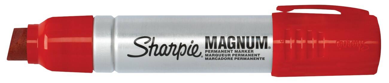 Marqueurs Sharpie Magnum Biseauté Rouge 12 Unités