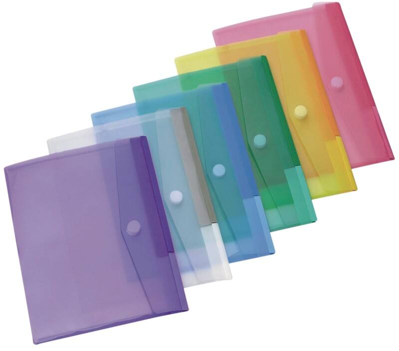 Pochettes pour documents Djois Color Collection 510259 A5 Assortiment Polypropylène 14,8 x 21 cm 6 Unités