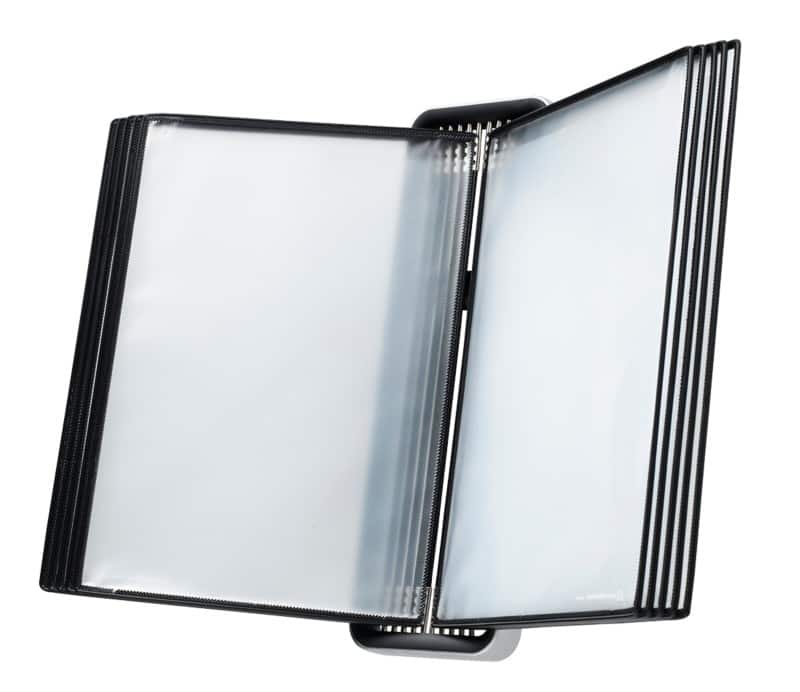 Système de présentation Djois Tarifold 10 Panneaux A4 ABS (Acrylonitrile butadiène styrène), Plastique Argenté, noir