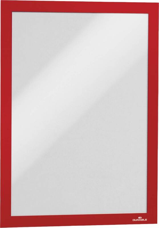 Cadre d'affichage DURABLE DURAFRAME A4 Adhésif Rouge Adhésif 4882-03 10 Unités