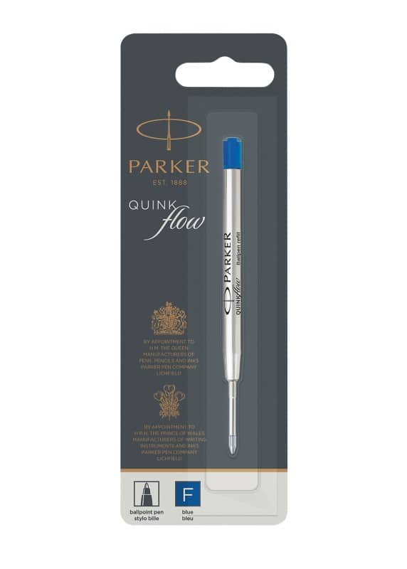 Recharge pour stylo bille Parker Quinkflow 0,8 mm Bleu