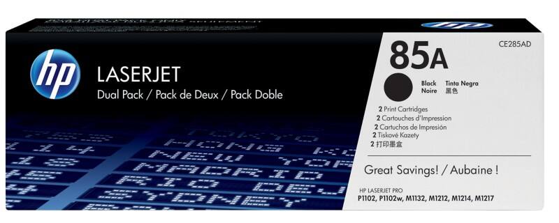 Toner HP 85A D'origine CE285AD Noir Duopack 2 Unités