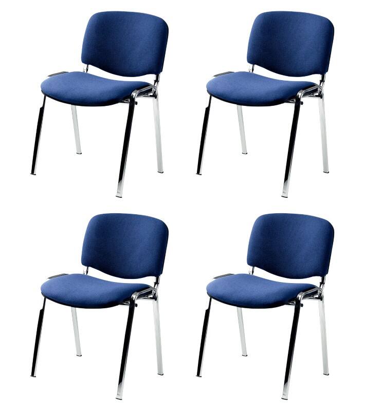 Chaises de conférence Nowy Styl ISO PlusTissu Bleu 4 Unités