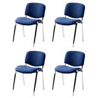 Chaises de conférence JES ISO PlusTissu Bleu 4 Unités