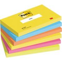 Notes Post-it 127 x 76 mm Couleurs Energie 6 Blocs de 100 Feuilles