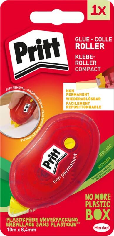 Roller de colle Pritt Compact Non rechargeable non permanente 0,84 cm 2110469 Rouge
