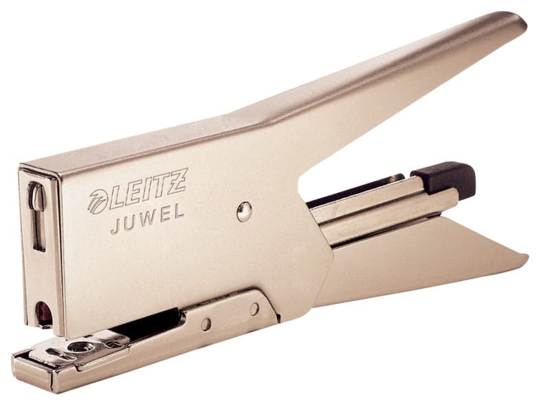 Pince agrafeuse Leitz JUWEL 2000 5557 demi bande argenté 12 feuilles Juwel 4 mm métal