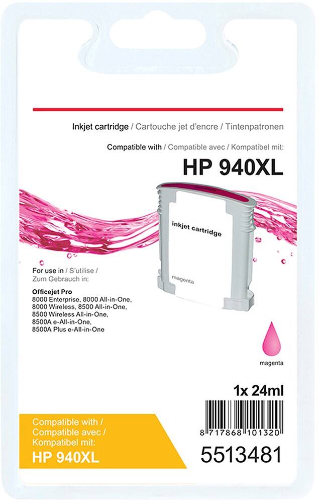Cartouche jet d'encre Office Depot Compatible HP 940XL Magenta C4908AE