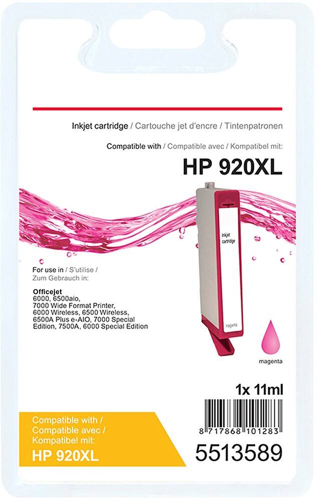 Cartouche jet d'encre Office Depot Compatible HP 920XL Magenta CD973A