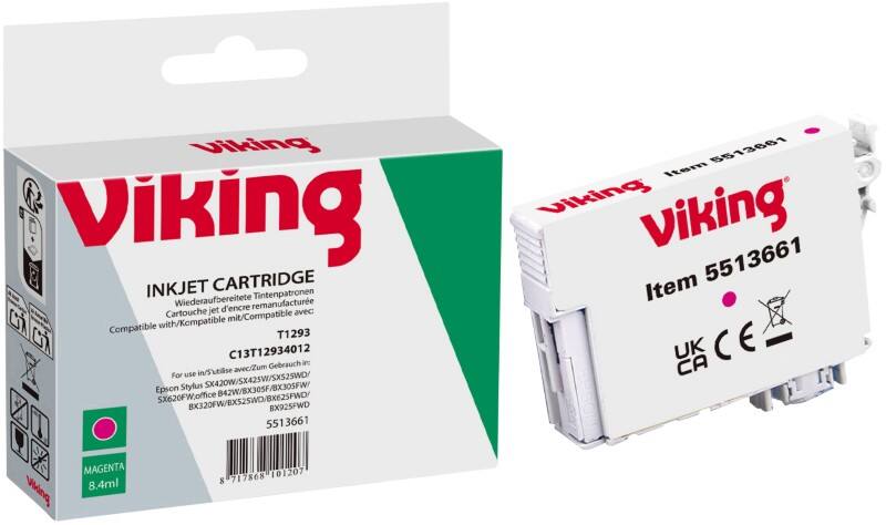 Cartouche jet d'encre Viking Compatible Epson T1293 Magenta T12934010
