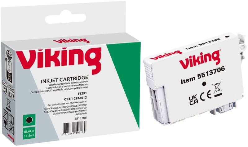 Cartouche jet d'encre Viking Compatible Epson T1291 Noir T12914010