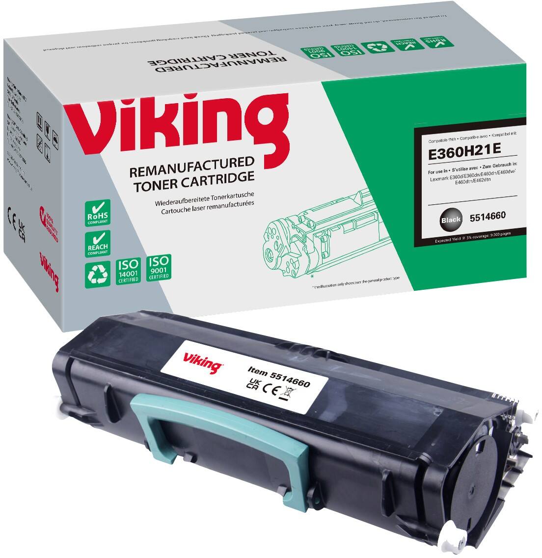 Toner Office Depot Lexmark E360H21E Noir