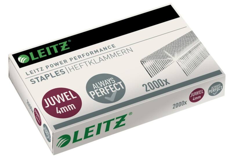 Agrafes Leitz JUWEL 4 mm 5640-00-00 Acier Argenté 2 000 Agrafes