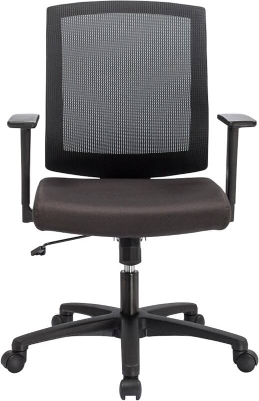 Siège de bureau Karl Economy Viking Realspace Mécanisme d’inclinaison Filet, Tissu Accoudoirs fixes Siège réglable en hauteur Noir 110 kg MC1002C