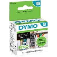 Étiquettes multifonction LW Dymo S0722530 / 11353 d’origine Autocollant Blanc 12 x 24 mm