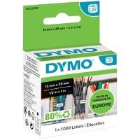 Étiquette universelle DYMO LW Authentique 11353 S0722530 Autocollantes Noir sur blanc 13 x 25 mm 1000 Étiquettes