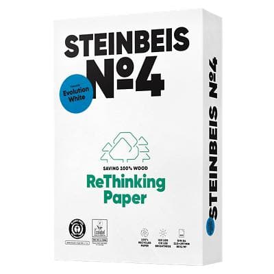 Papier imprimante Steinbeis Evolution No.4 A4 100% Recyclé 80 g/m² Lisse Blanc 500 Feuilles