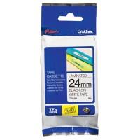 Ruban d’étiquettes Brother TZe-251 d’origine en continu Autocollantes Noir sur blanc 24 mm x 8 m