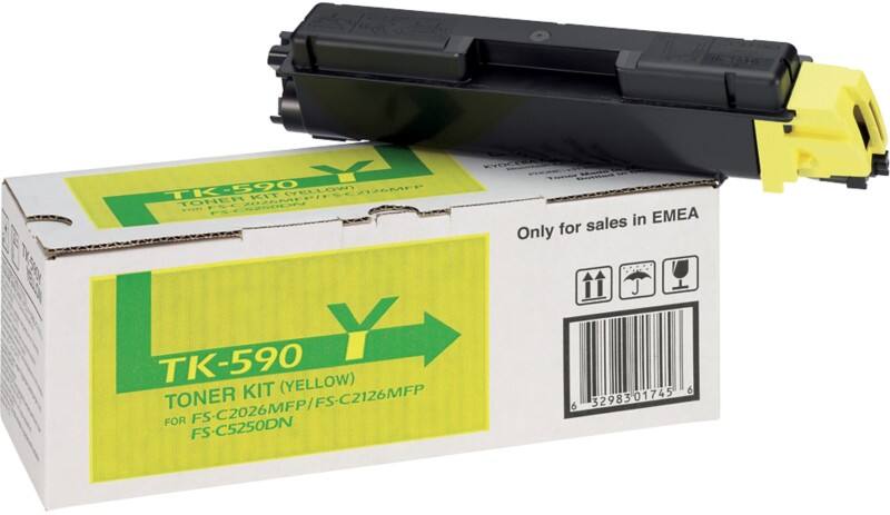 Toner TK-590Y D'origine Kyocera Jaune