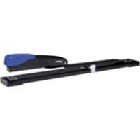 Agrafeuse long bras Office Depot 5989 Demi-bande 20 Feuilles Bleu, noir 24/6; 26/6 Métal