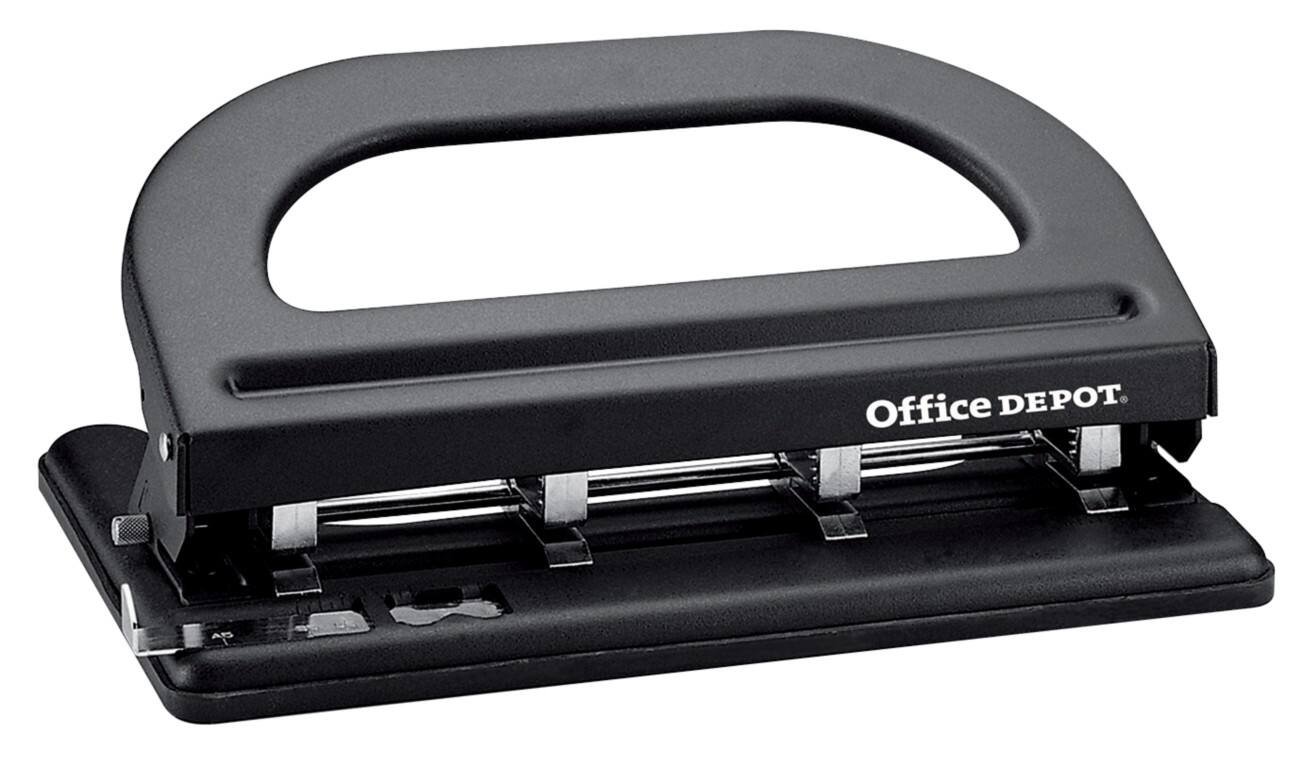 Perforateur Office Depot Noir 30 feuilles 4 trous
