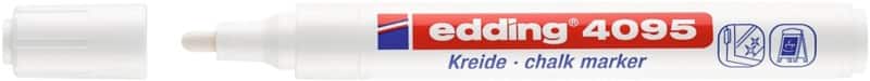 Marqueur craie edding 4095 Non permanent Blanc Moyen Ogive 3 mm