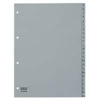 Intercalaires Kolma Longlife matériau kolmaflex A4 24 intercalaires Gris
