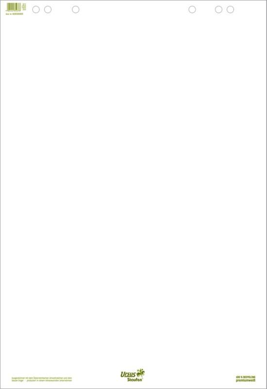 Bloc pour chevalet de conférence Ursus Green Page blanche 68 x 99 cm 80 g/m² 5 Unités de 20 Feuilles 