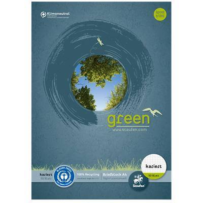 Cahier Ursus Green Green A4 Quadrillé Agrafé Papier Bleu Sans perforation 100 pages