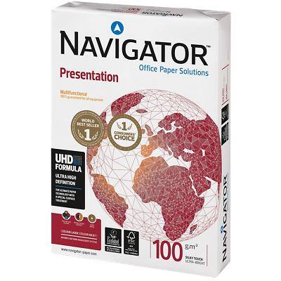 Papier imprimante Navigator Presentation A4 100 g/m² Lisse Blanc 500 Feuilles