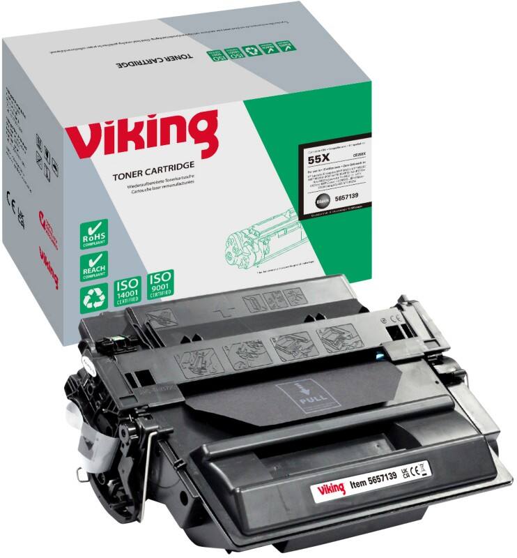Toner Viking 55X compatible HP CE255X Noir