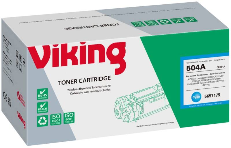 Toner Viking 504A compatible HP CE251A Cyan