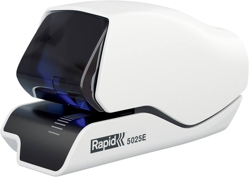 Agrafeuse électrique Rapid 5025E 25095200 Flat Clinch pleine bande blanc 25 feuilles 5025 cartouche d'agrafe 5025 métal, plastique