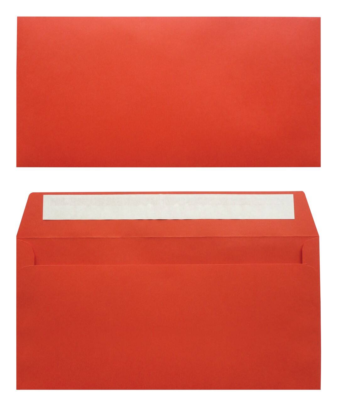 Enveloppes colorées Office Depot DL+ 120 g/m² Rouge Sans Fenêtre Bande adhésive 25 Unités