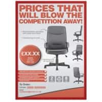 Cadre d'affichage Franken X-tra!Line A4 Magnétique Rouge ITSA4M/5 01 23 (L) x 31,7 (H) cm 5 Unités