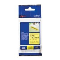 Rouleau d’étiquettes Brother TZe-S631 d’origine Autocollantes Noir sur jaune 12 mm x 8 m