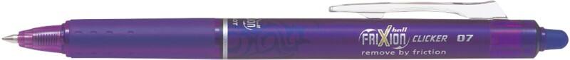 Stylo roller Pilot FriXion Clicker Rétractable Violet 0,35 mm Moyen Conique Rechargeable